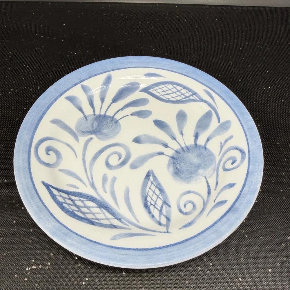 Corelle Oceanview Dishes Plates Corning Vitrelle‎ Glass USA Set of 4 VTG 7 Inch